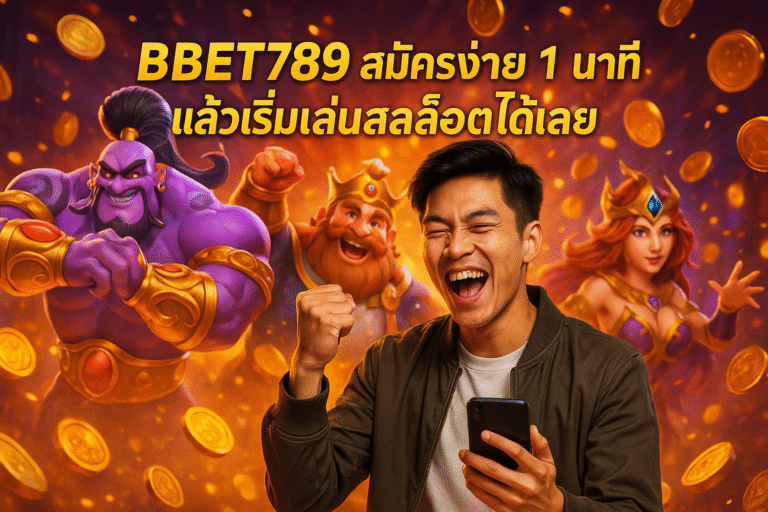 BBET789 สมัครง่าย 1 นาที แล้วเริ่มเล่นสล็อตได้เลย